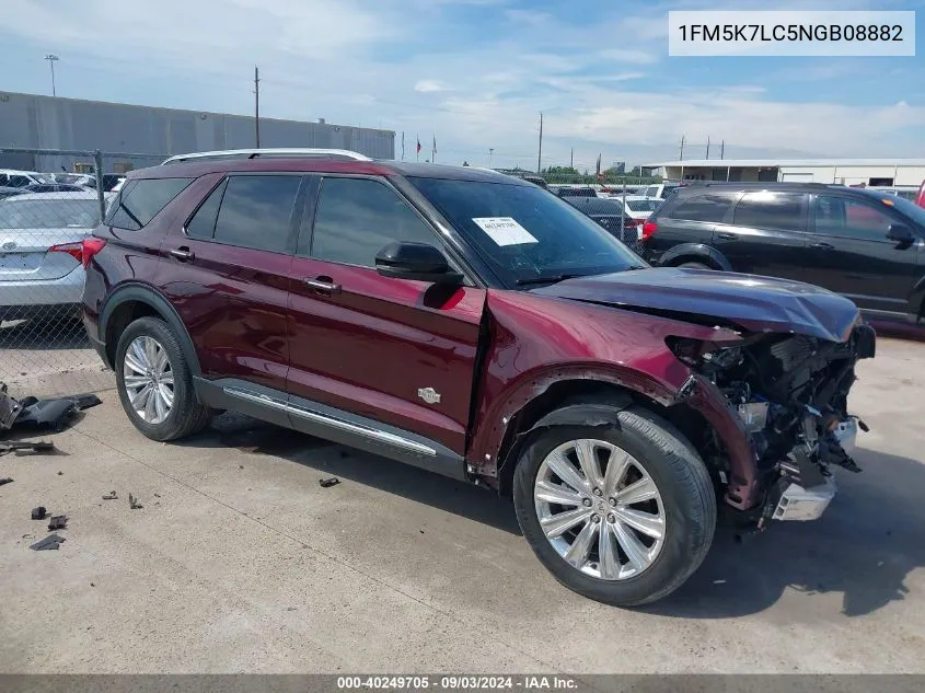 2022 Ford Explorer King Ranch VIN: 1FM5K7LC5NGB08882 Lot: 40249705