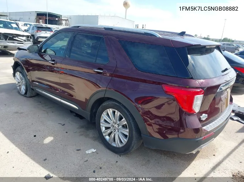 2022 Ford Explorer King Ranch VIN: 1FM5K7LC5NGB08882 Lot: 40249705