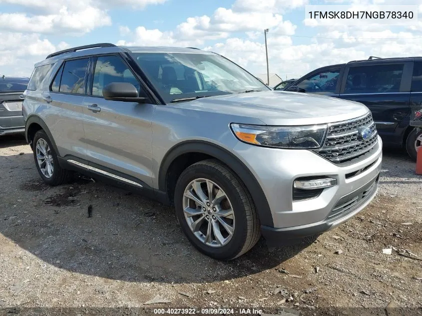 2022 Ford Explorer Xlt VIN: 1FMSK8DH7NGB78340 Lot: 40273922