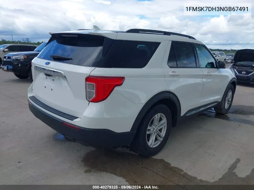 1FMSK7DH3NGB67491 2022 Ford Explorer Xlt