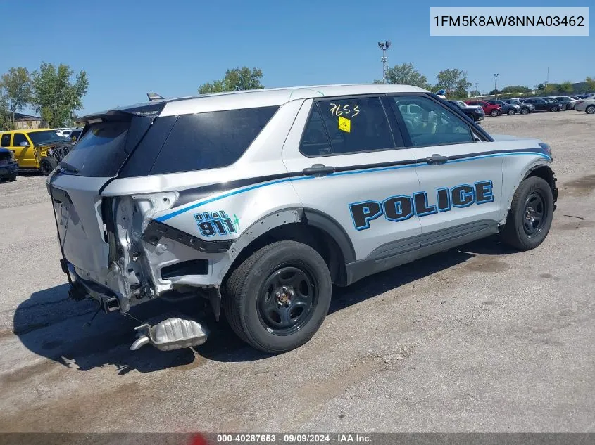 1FM5K8AW8NNA03462 2022 Ford Police Interceptor Utility