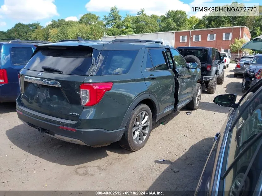 2022 Ford Explorer Xlt VIN: 1FMSK8DH6NGA72770 Lot: 40302512