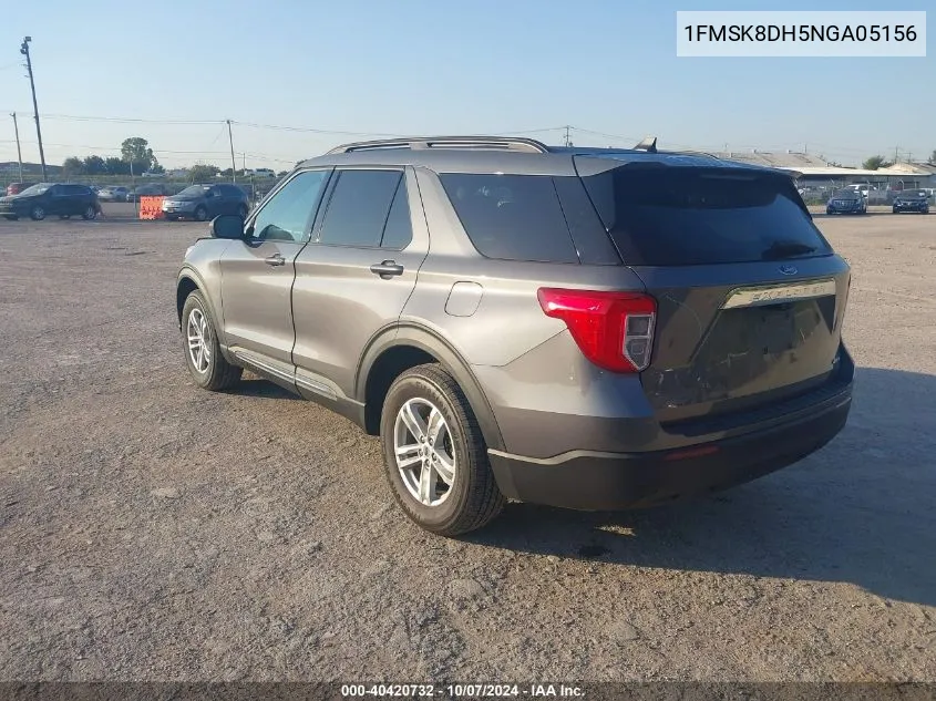 2022 Ford Explorer Xlt VIN: 1FMSK8DH5NGA05156 Lot: 40420732