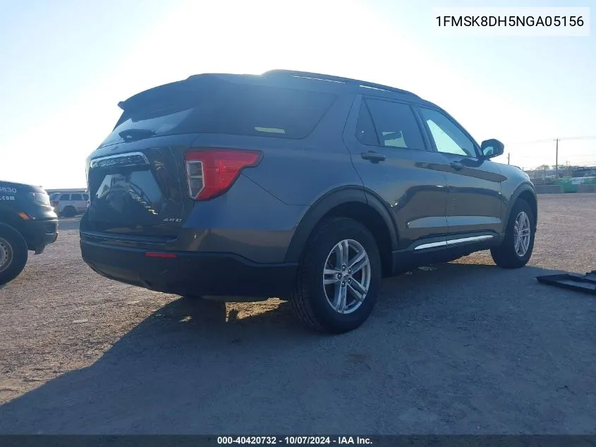 2022 Ford Explorer Xlt VIN: 1FMSK8DH5NGA05156 Lot: 40420732