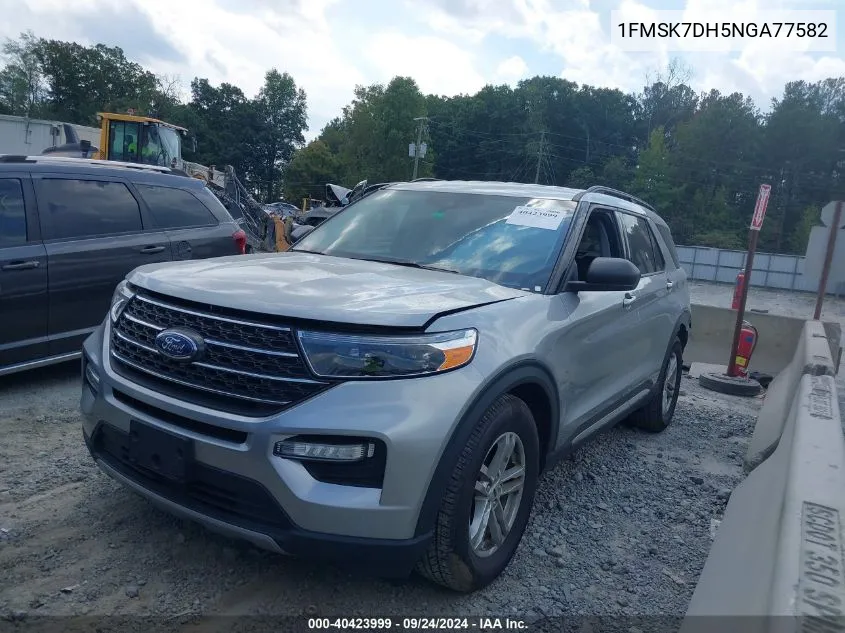 2022 Ford Explorer Xlt VIN: 1FMSK7DH5NGA77582 Lot: 40423999