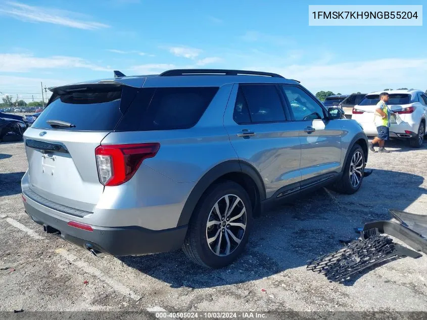 2022 Ford Explorer St-Line VIN: 1FMSK7KH9NGB55204 Lot: 40505024