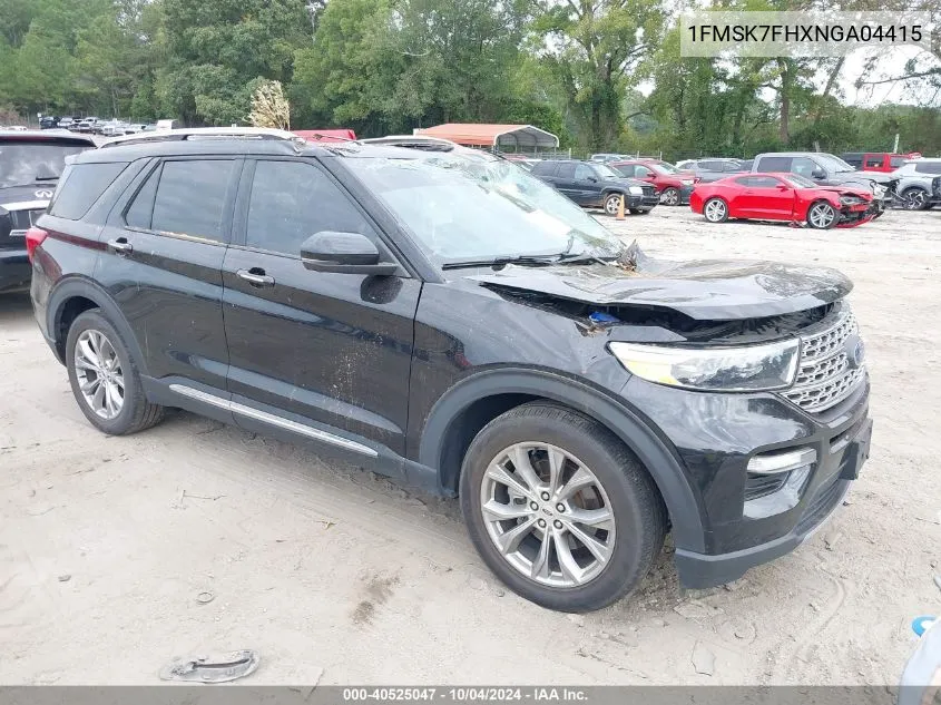 2022 Ford Explorer Limited VIN: 1FMSK7FHXNGA04415 Lot: 40525047