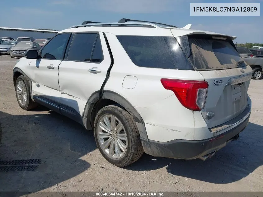 2022 Ford Explorer King Ranch VIN: 1FM5K8LC7NGA12869 Lot: 40544742