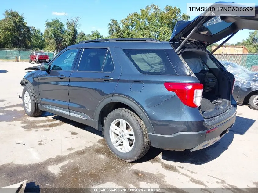 2022 Ford Explorer Xlt VIN: 1FMSK8DH7NGA36599 Lot: 40556493