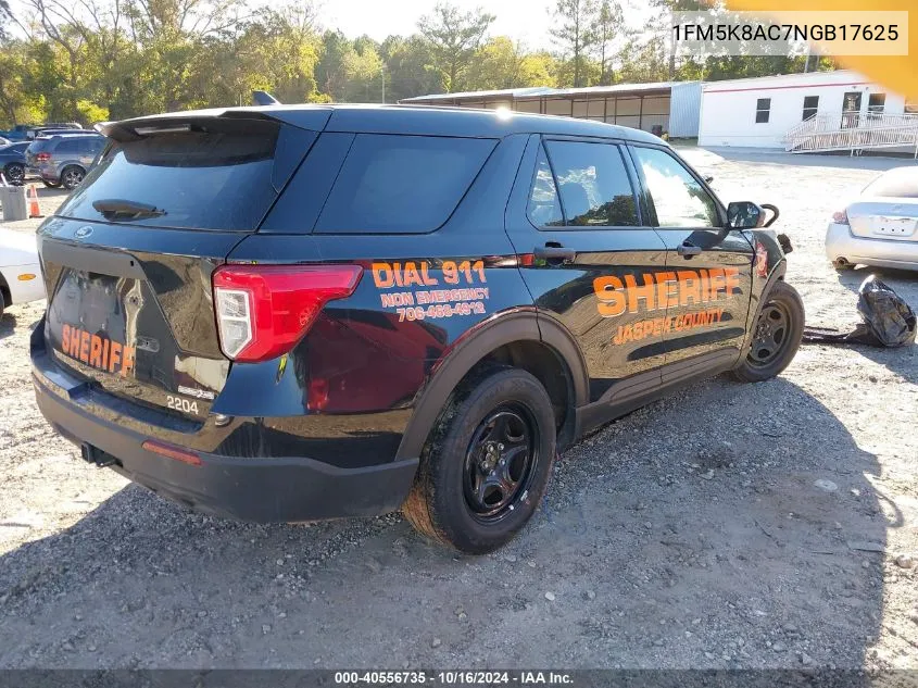 2022 Ford Police Interceptor Utility VIN: 1FM5K8AC7NGB17625 Lot: 40556735