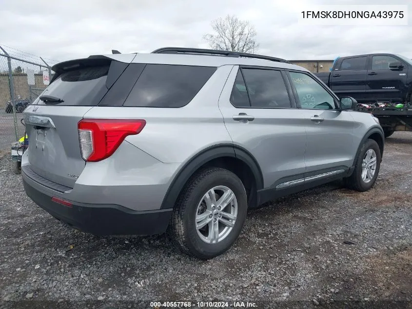 2022 Ford Explorer Xlt VIN: 1FMSK8DH0NGA43975 Lot: 40557768