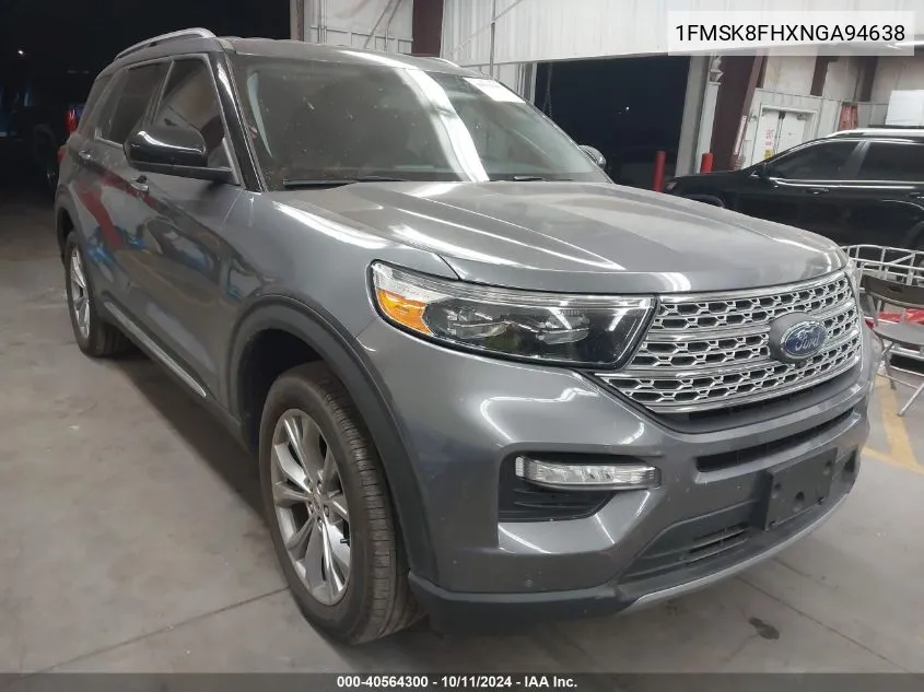 2022 Ford Explorer Limited VIN: 1FMSK8FHXNGA94638 Lot: 40564300