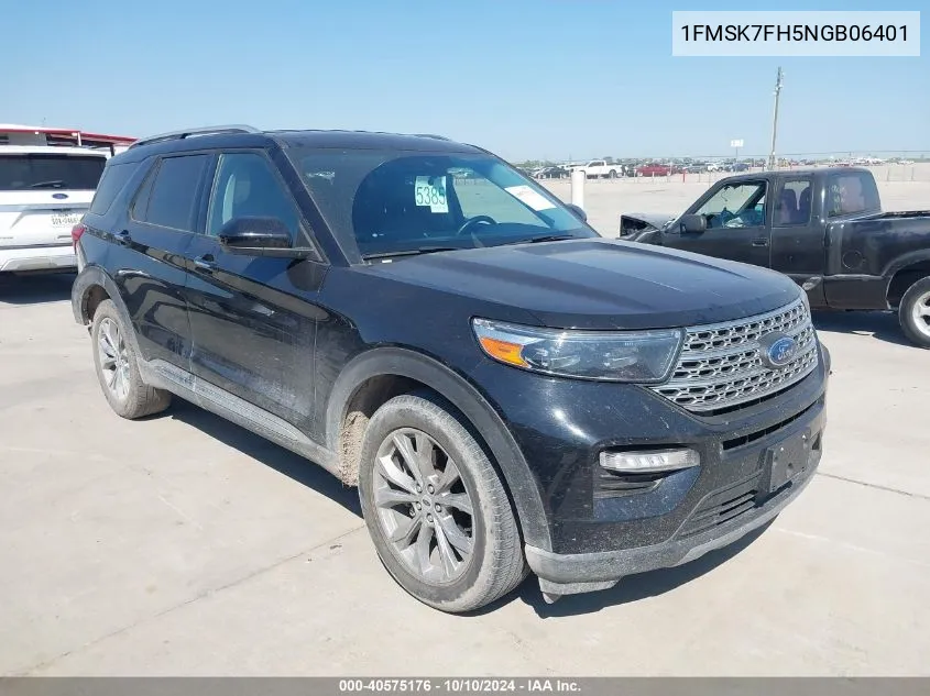 2022 Ford Explorer Limited VIN: 1FMSK7FH5NGB06401 Lot: 40575176