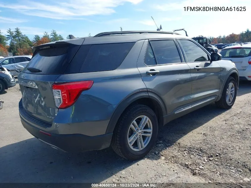 2022 Ford Explorer Xlt VIN: 1FMSK8DH8NGA61625 Lot: 40650124