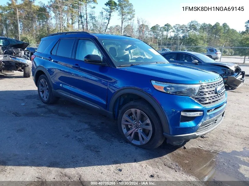 2022 Ford Explorer Xlt VIN: 1FMSK8DH1NGA69145 Lot: 40705265