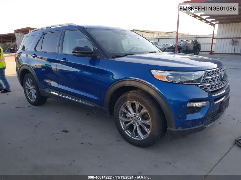 2022 Ford Explorer Limited VIN: 1FMSK8FH1NGB01086 Lot: 40814222