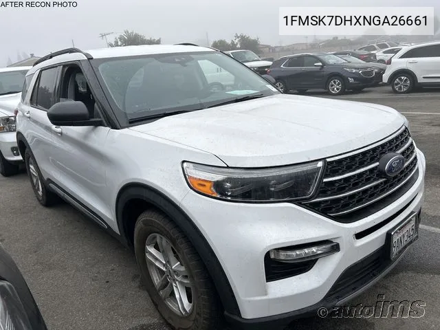 2022 Ford Explorer Xlt VIN: 1FMSK7DHXNGA26661 Lot: 40874473