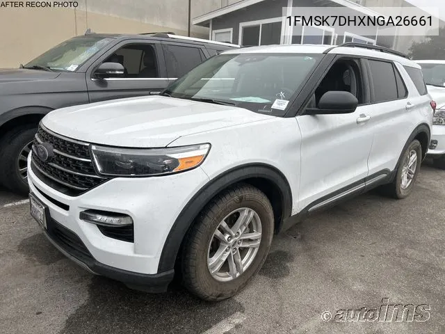 2022 Ford Explorer Xlt VIN: 1FMSK7DHXNGA26661 Lot: 40874473