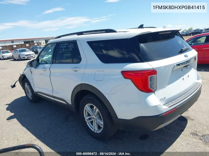 2023 Ford Explorer Xlt VIN: 1FMSK8DHXPGB41415 Lot: 40098472