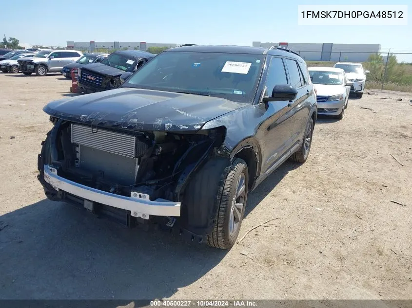 2023 Ford Explorer Xlt VIN: 1FMSK7DH0PGA48512 Lot: 40500227