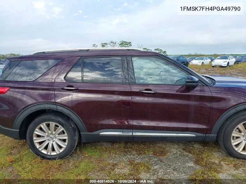 2023 Ford Explorer Limited VIN: 1FMSK7FH4PGA49790 Lot: 40514526