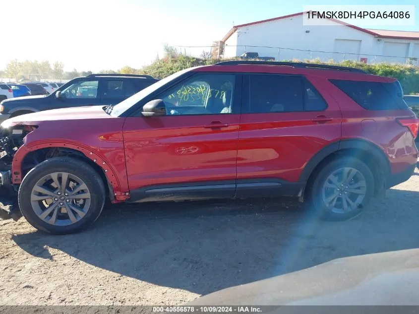 2023 Ford Explorer Xlt VIN: 1FMSK8DH4PGA64086 Lot: 40556578