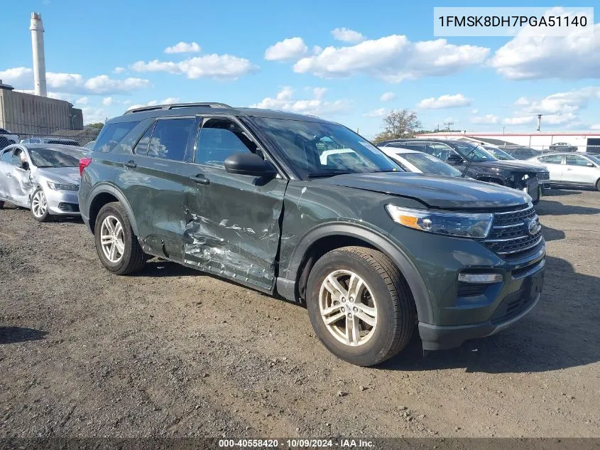 2023 Ford Explorer Xlt VIN: 1FMSK8DH7PGA51140 Lot: 40558420