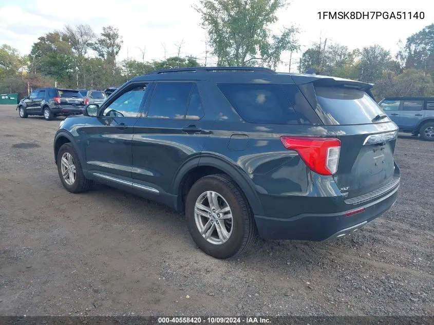 1FMSK8DH7PGA51140 2023 Ford Explorer Xlt