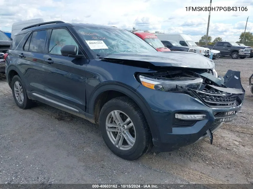 2023 Ford Explorer Xlt VIN: 1FMSK8DH7PGB43106 Lot: 40603162