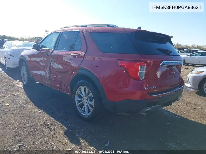 2023 Ford Explorer Limited VIN: 1FMSK8FH0PGA83621 Lot: 40662238