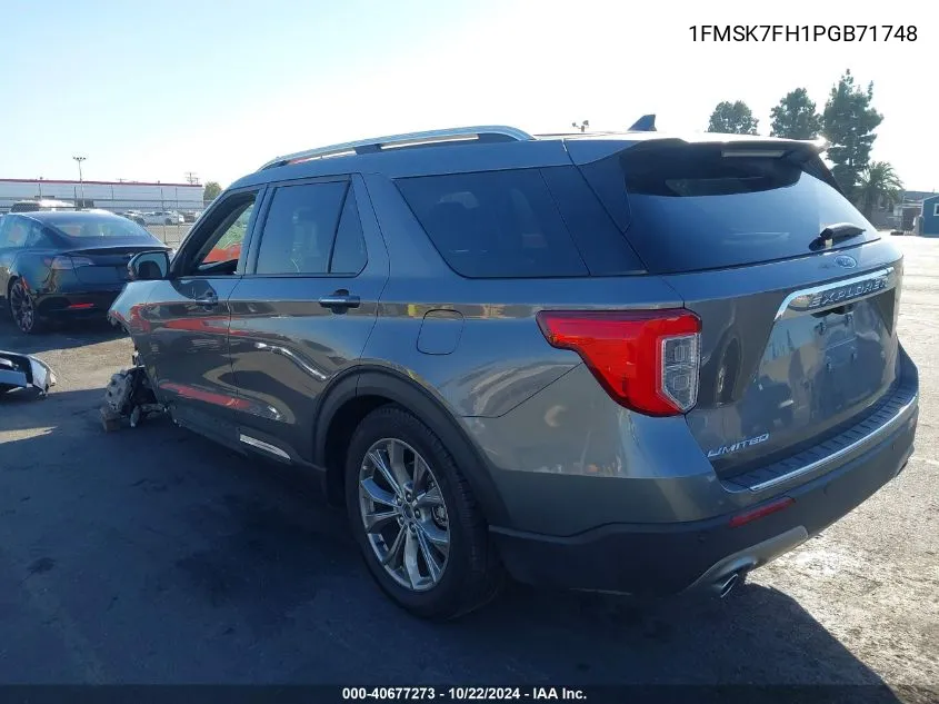 2023 Ford Explorer Limited VIN: 1FMSK7FH1PGB71748 Lot: 40677273