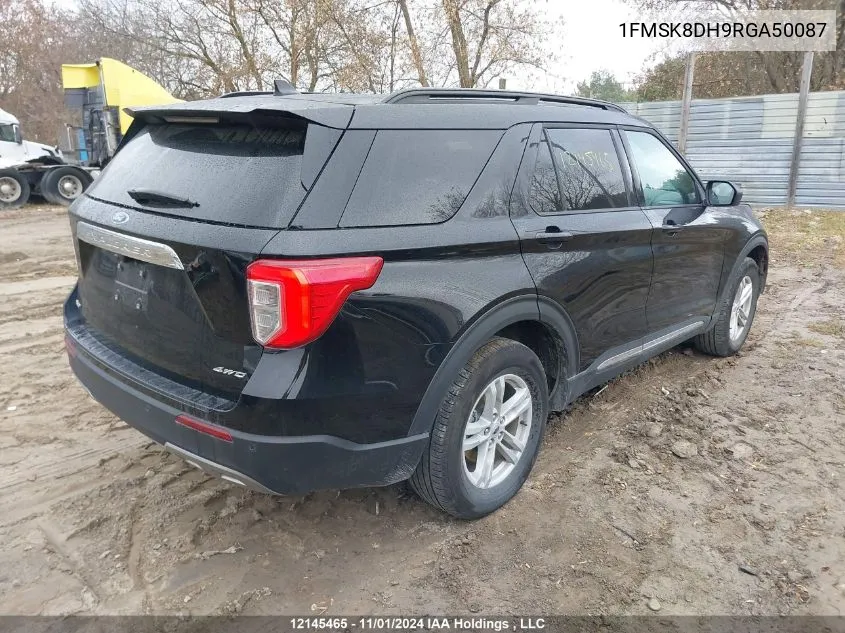 2024 Ford Explorer Xlt VIN: 1FMSK8DH9RGA50087 Lot: 12145465