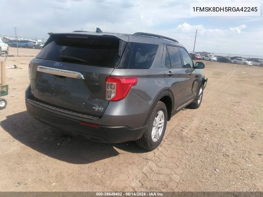 2024 Ford Explorer Xlt VIN: 1FMSK8DH5RGA42245 Lot: 39649402