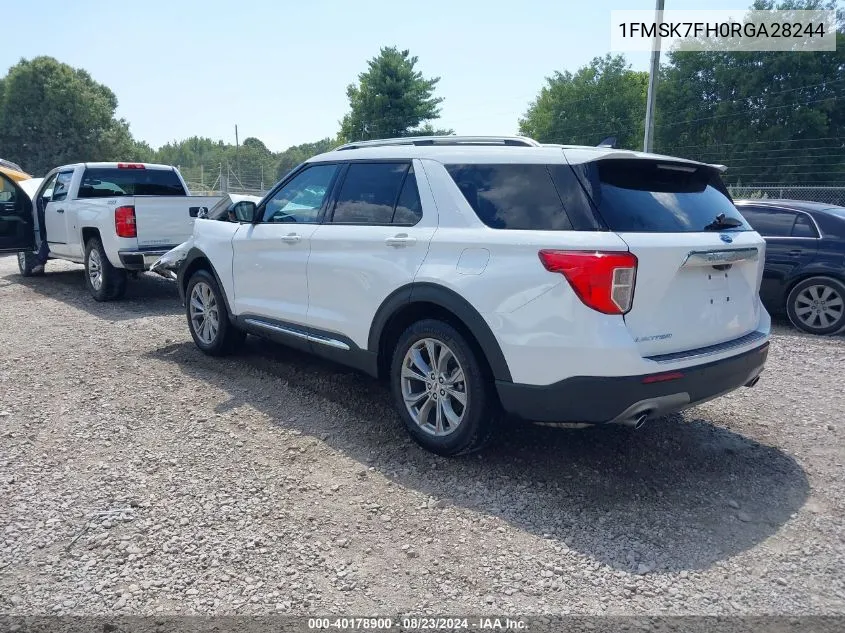 2024 Ford Explorer Limited VIN: 1FMSK7FH0RGA28244 Lot: 40178900