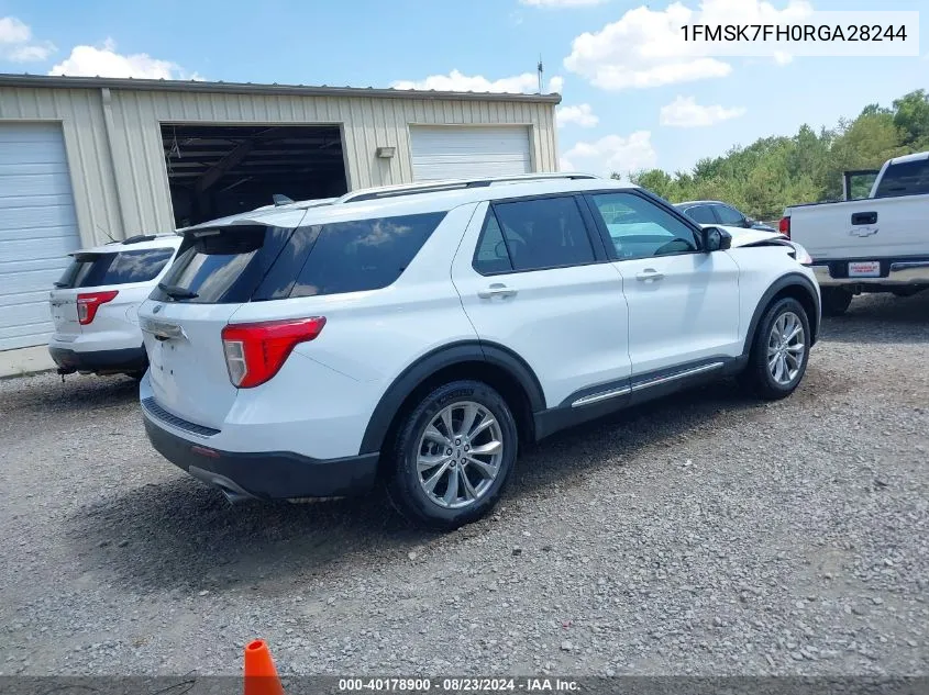 2024 Ford Explorer Limited VIN: 1FMSK7FH0RGA28244 Lot: 40178900