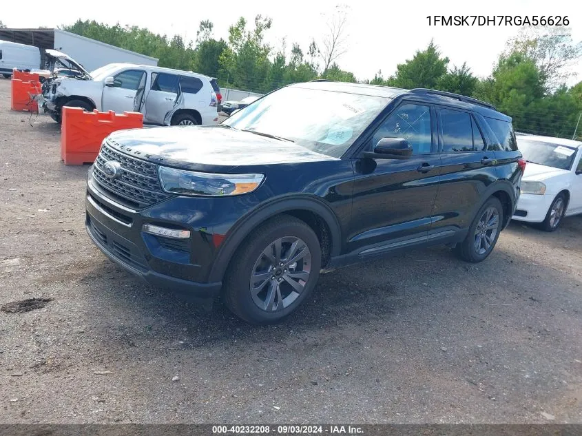 2024 Ford Explorer Xlt VIN: 1FMSK7DH7RGA56626 Lot: 40232208