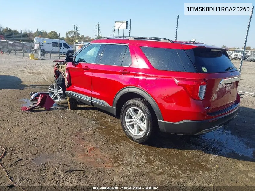 2024 Ford Explorer Xlt VIN: 1FMSK8DH1RGA20260 Lot: 40648638