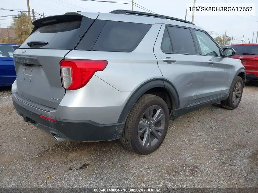 2024 Ford Explorer Xlt VIN: 1FMSK8DH3RGA17652 Lot: 40740864