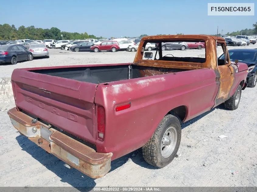 1979 Ford F-150 VIN: F15GNEC4365 Lot: 40220232