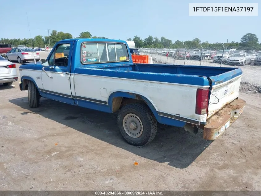 1984 Ford F150 VIN: 1FTDF15F1ENA37197 Lot: 40294666