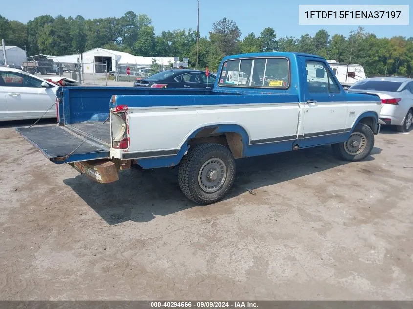 1984 Ford F150 VIN: 1FTDF15F1ENA37197 Lot: 40294666