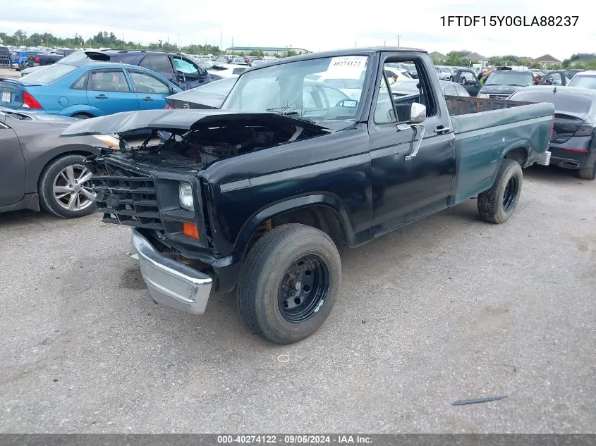 1986 Ford F150 VIN: 1FTDF15Y0GLA88237 Lot: 40274122