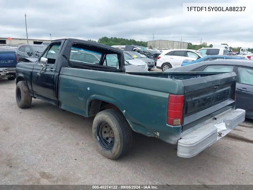 1986 Ford F150 VIN: 1FTDF15Y0GLA88237 Lot: 40274122