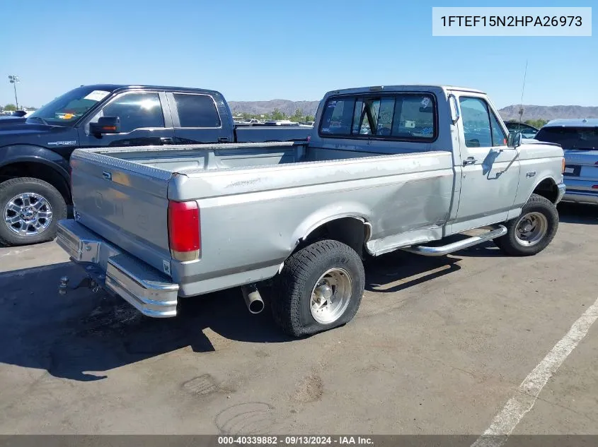 1987 Ford F150 VIN: 1FTEF15N2HPA26973 Lot: 40339882