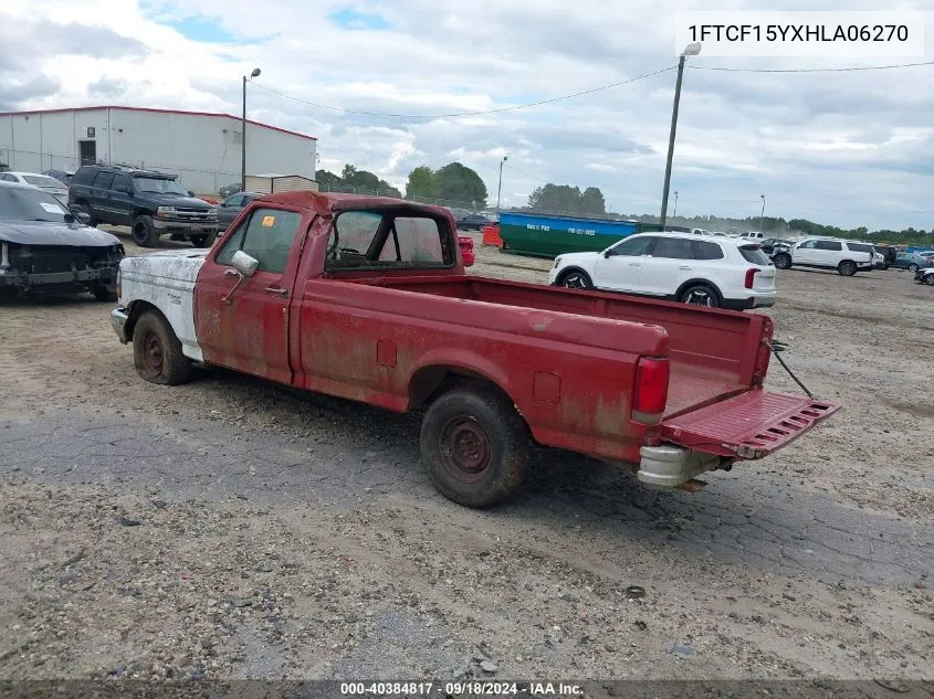 1987 Ford F150 VIN: 1FTCF15YXHLA06270 Lot: 40384817