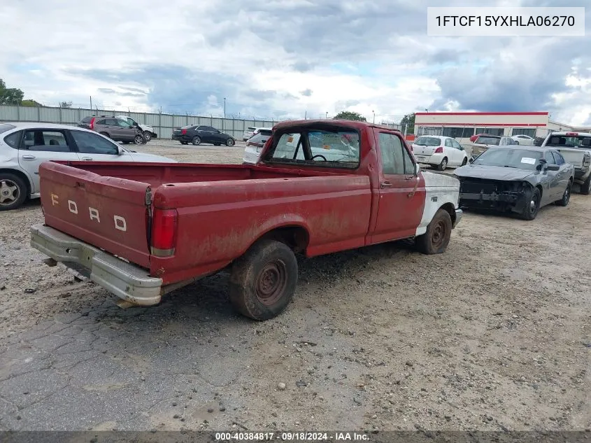 1987 Ford F150 VIN: 1FTCF15YXHLA06270 Lot: 40384817