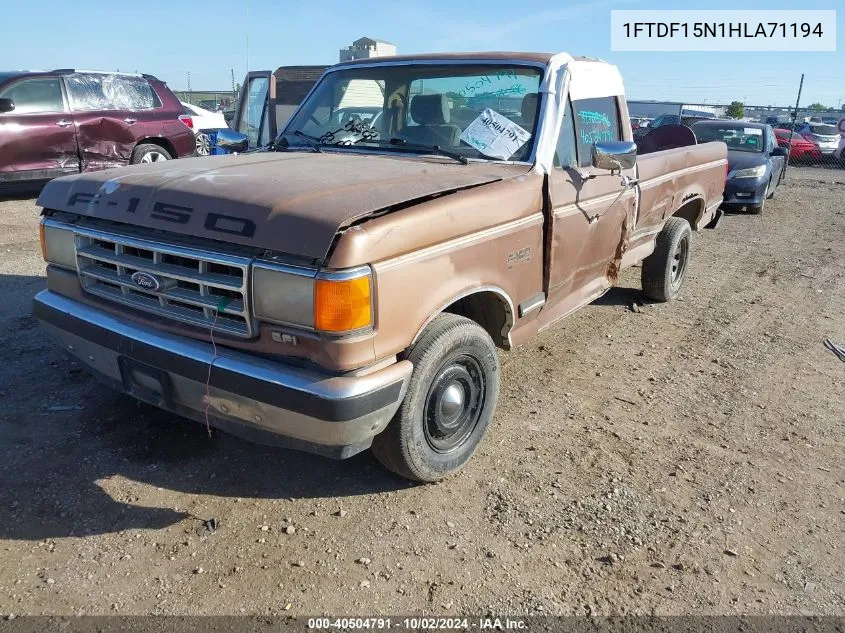 1987 Ford F150 VIN: 1FTDF15N1HLA71194 Lot: 40504791