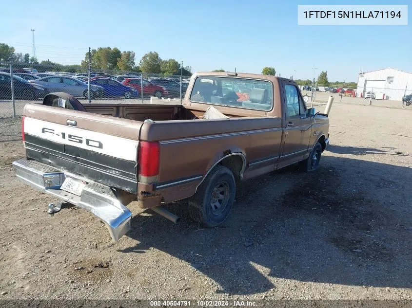 1987 Ford F150 VIN: 1FTDF15N1HLA71194 Lot: 40504791