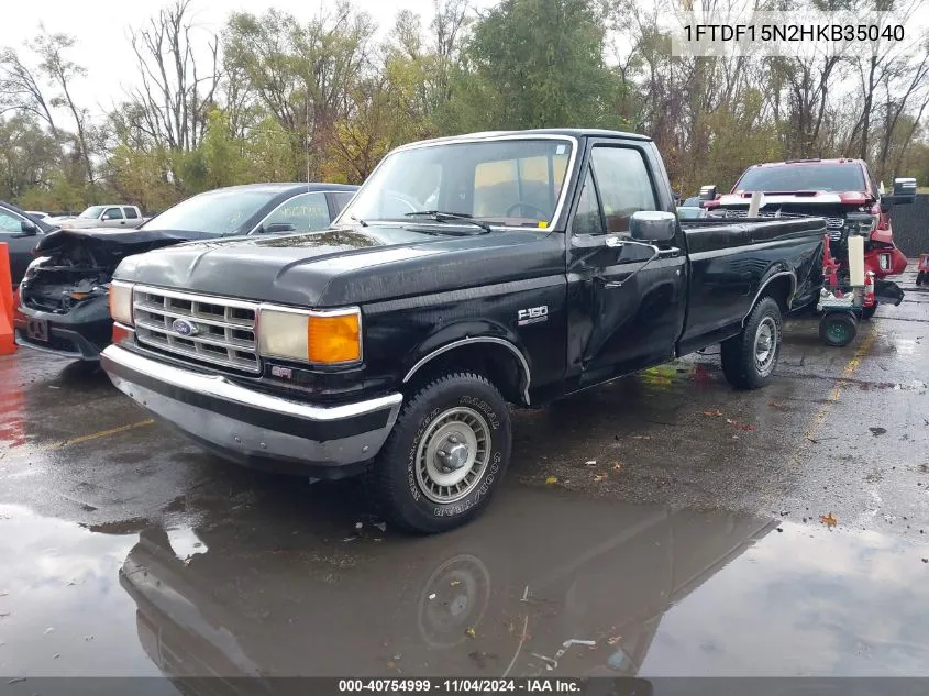 1987 Ford F150 VIN: 1FTDF15N2HKB35040 Lot: 40754999