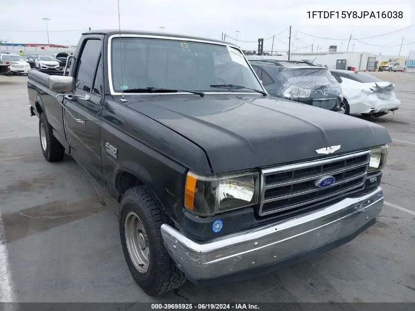 1988 Ford F150 VIN: 1FTDF15Y8JPA16038 Lot: 39695925